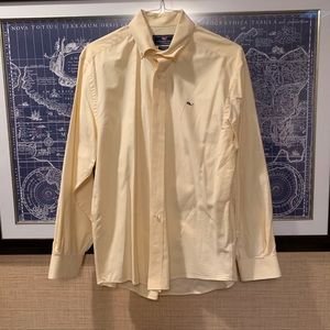 Vineyard Vines Pale Yellow Long Sleeve Button Down